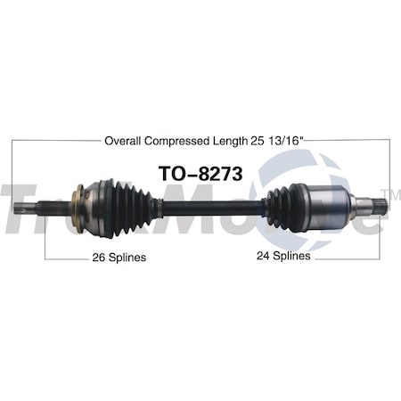 Surtrack Axle Cv Axle Shaft, To-8273 TO-8273